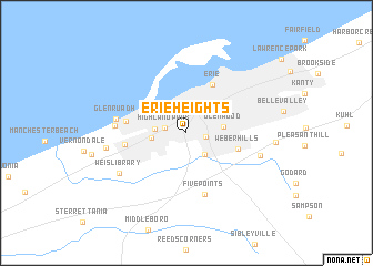map of Erie Heights