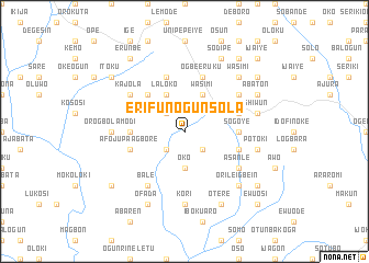 map of Erifun Ogunsola