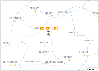 map of Erikçiler