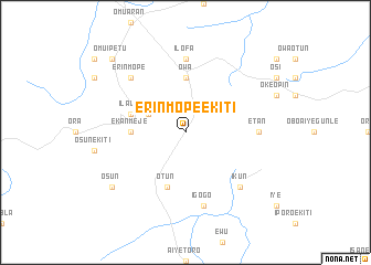map of Erinmope Ekiti