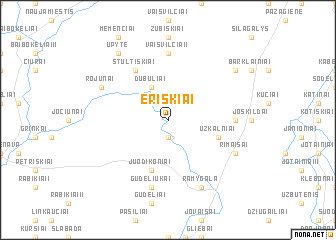 map of Ėriškiai