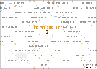 map of Érize-la-Brûlée