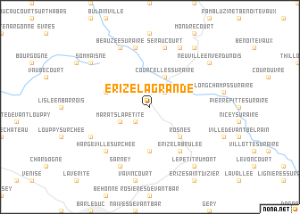 map of Érize-la-Grande
