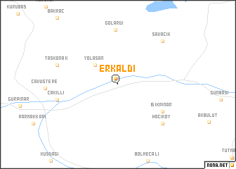 map of Erkaldı