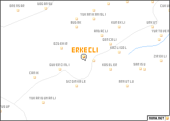 map of Erkeçli