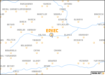 map of Erkeç