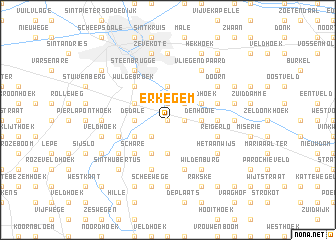 map of Erkegem