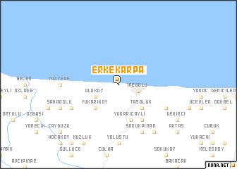 map of Erkekarpa