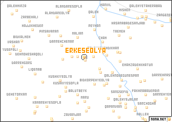 map of Erkes-e ‘Olyā