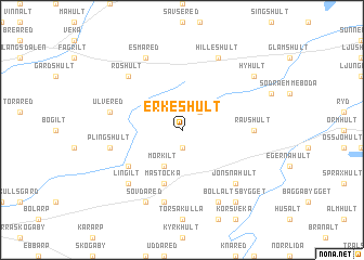 map of Erkeshult