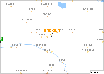 map of Erkkilä