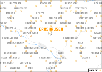 map of Erkshausen