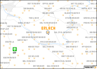 map of Erlach