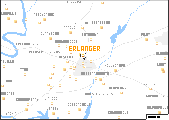 Erlanger (United States - USA) map - nona.net