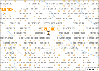 map of Erlbach