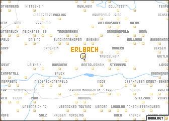 map of Erlbach