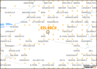 map of Erlbach