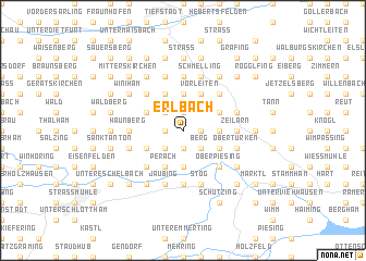 map of Erlbach