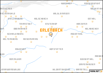 map of Erlenbach