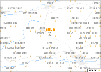 map of Erle