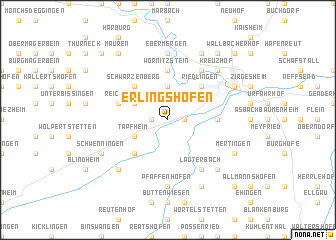 map of Erlingshofen