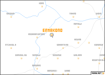 map of Ermakono