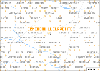 map of Ermenonville-la-Petite