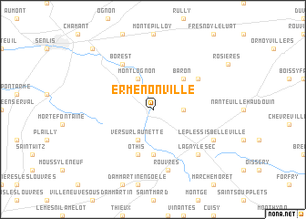 map of Ermenonville