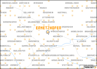 map of Ermetzhofen