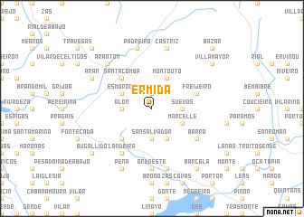 map of Ermida