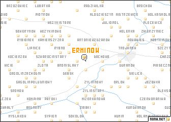 map of Erminów