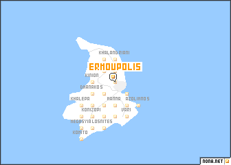 map of Ermoúpolis