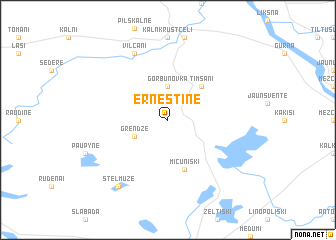 map of Ernestine