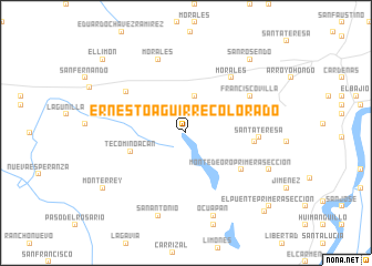 map of Ernesto Aguirre Colorado