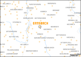 map of Ernsbach