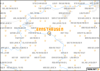 map of Ernsthausen