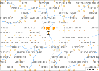 map of Érôme