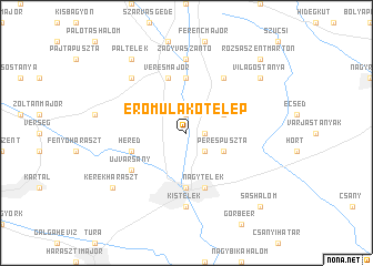 map of Erőmů-lakótelep