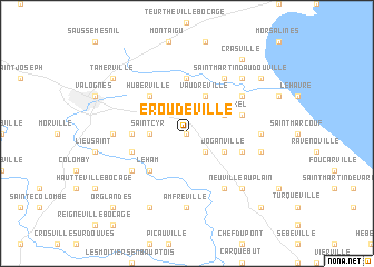 map of Éroudeville