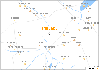 map of Éroudou