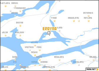 map of Erøyna