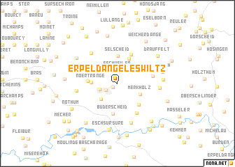 map of Erpeldange-lès-Wiltz