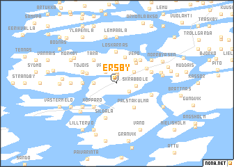 map of Ersby