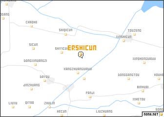 map of Ershicun