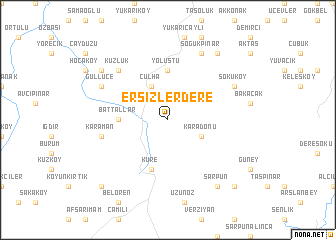 map of Ersizlerdere