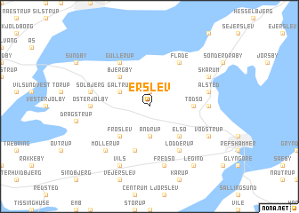 map of Erslev