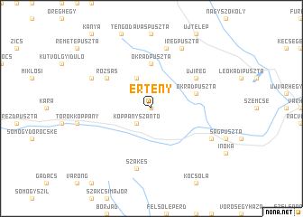 map of Értény