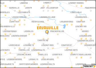 map of Ervauville