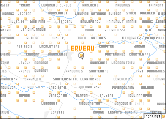 map of Erveau