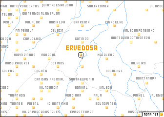 map of Ervedosa